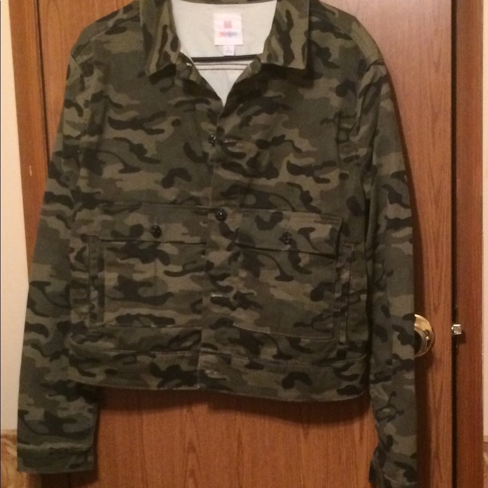 Lularoe camouflage unicorn jacket